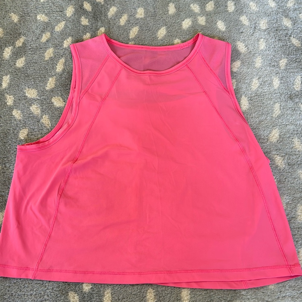 Lululemon Women’s Pink Cropped Athletic Tank Top